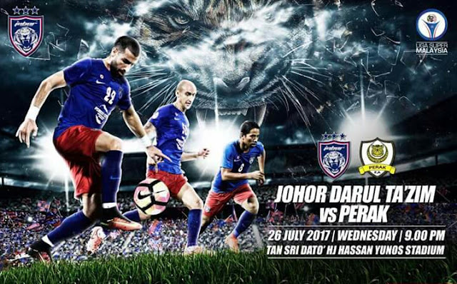 Live Streaming JDT vs Perak 26 Julai 2017 Liga Super