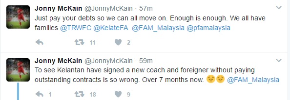 Komen Pedas Mckain Di Twitter Isu KAFA Mahu Mengikat Sanna Nyassi!