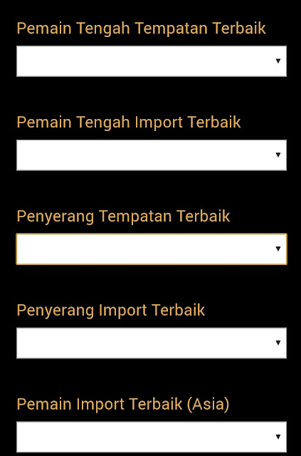 Undi The Best 11 Anugerah Bolasepak Kebangsaan 2016 Undi The Best 11 Anugerah Bolasepak Kebangsaan 2016
