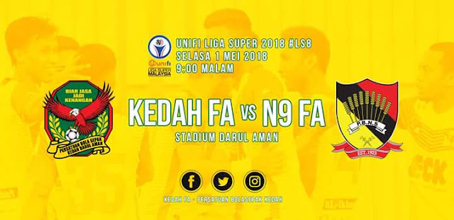 Live Streaming Kedah vs Negeri Sembilan 1.5.2018 Liga Super Live Streaming Kedah vs Negeri Sembilan 1.5.2018 Liga Super