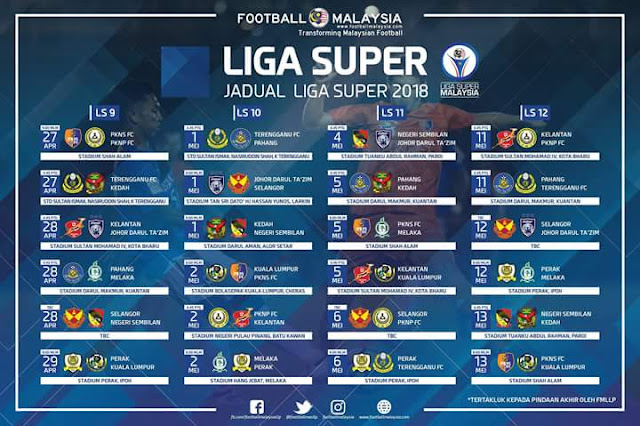 Jadual Perlawanan JDT 2018 Liga Super Jadual Perlawanan JDT 2018 Liga Super