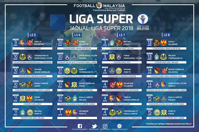 Jadual Perlawanan JDT 2018 Liga Super Jadual Perlawanan JDT 2018 Liga Super