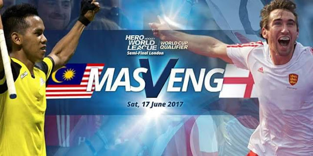 Live Streaming Malaysia vs England 17.6.2017 Liga Hoki Dunia