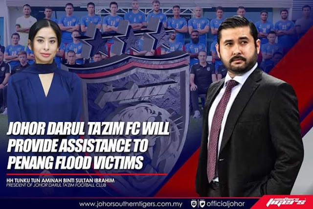 JDT Sumbang Wang Kemenangan Piala Malaysia Kepada Mangsa Banjir Pulau Pinang JDT Sumbang Wang Kemenangan Piala Malaysia Kepada Mangsa Banjir Pulau Pinang