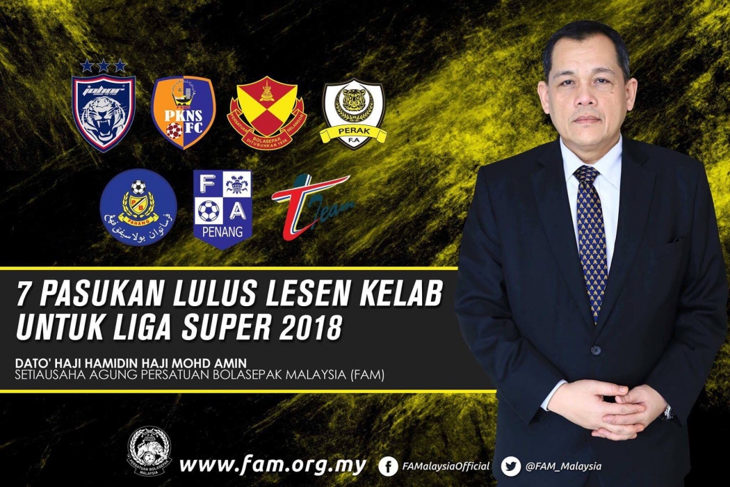 7 Pasukan Lulus Dapat Lesen Kelab Untuk Liga Super 2018 7 Pasukan Lulus Dapat Lesen Kelab Untuk Liga Super 2018